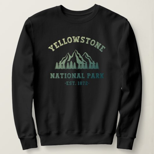 Yellowstone Nationalpark Rodelbahn Camping Sweatshirt (Design vorne)