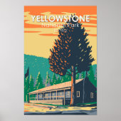 Yellowstone Nationalpark Roosevelt Lodge Cabins Poster (Vorne)
