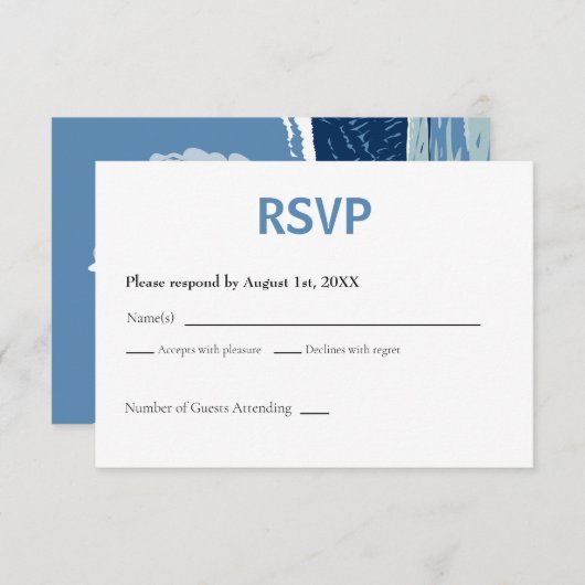 Yellowstone Nationalpark RSVP Card Retro (Vorne/Hinten)