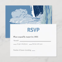 Yellowstone Nationalpark RSVP Card Retro