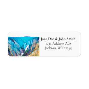 Yellowstone Nationalpark-Rücksendeadressen-Aufkleb
