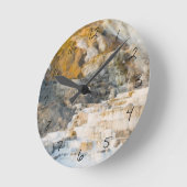 Yellowstone-Nationalpark Runde Wanduhr (Winkel)