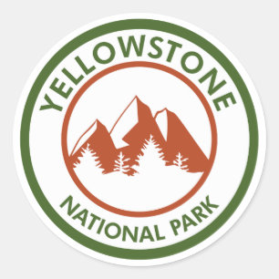 Yellowstone-Nationalpark Runder Aufkleber