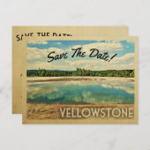 Yellowstone Nationalpark Save the Date Ankündigungspostkarte (Vorne/Hinten)
