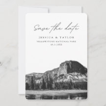 Yellowstone Nationalpark Save the Date Wedding