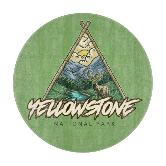 Yellowstone-Nationalpark Schneidebrett (Vorderseite)