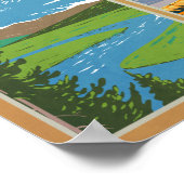 Yellowstone Nationalpark Sehenswürdigkeit Collage Poster (Ecke)