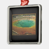 Yellowstone-Nationalpark Silbernes Ornament (Links)