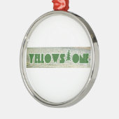 Yellowstone-Nationalpark Silbernes Ornament (Links)