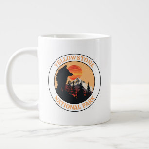 Yellowstone Nationalpark, Sonnenuntergang Wolf Art Jumbo-Tasse