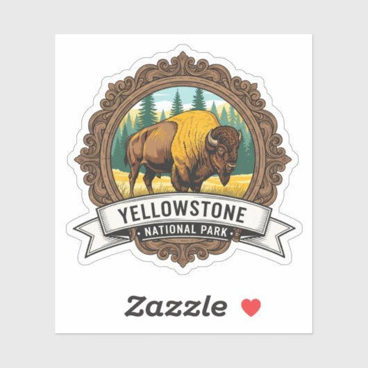 Yellowstone Nationalpark Souvenir Aufkleber (Blatt)