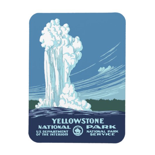 Yellowstone Nationalpark Souvenir Magnet (Vertikal)