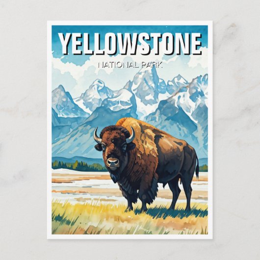 Yellowstone Nationalpark Souvenir Postkarte (Vorderseite)