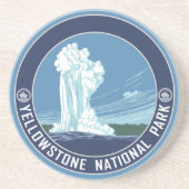 Yellowstone Nationalpark Souvenir Sandstein Untersetzer (Vorne)