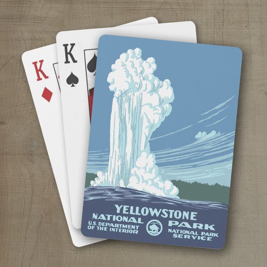 Yellowstone Nationalpark Souvenir - Vintages WPA Spielkarten