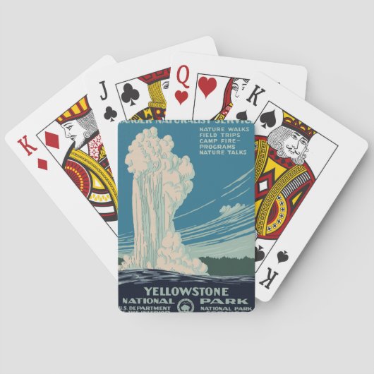 Yellowstone-Nationalpark Spielkarten (Rückseite)