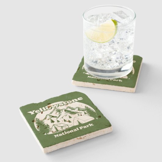 Yellowstone-Nationalpark Steinuntersetzer (Seitenansicht)