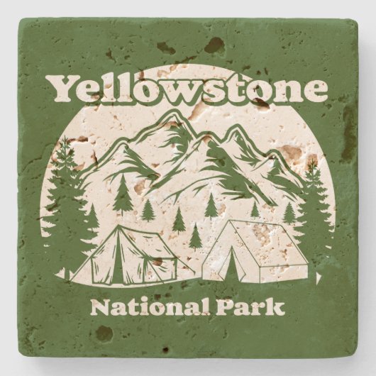 Yellowstone-Nationalpark Steinuntersetzer (Vorderseite)