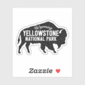 Yellowstone Nationalpark Sticker Decal Wyoming (Blatt)