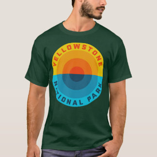 Yellowstone Nationalpark Sunset Retro T-Shirt