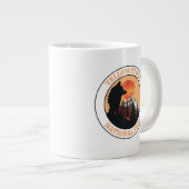 Yellowstone Nationalpark, Sunset Wolf Art, Circle Jumbo-Tasse (Vorderseite Rechts)
