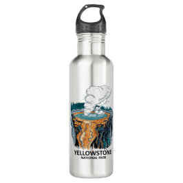 Yellowstone Nationalpark Supervulkan Edelstahlflasche