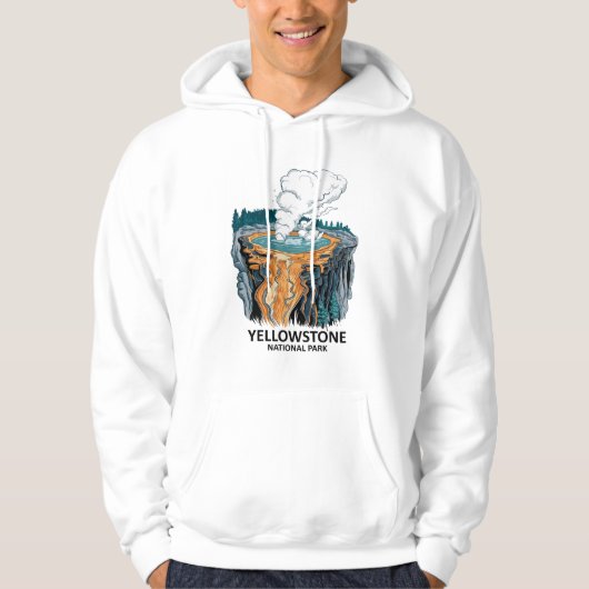 Yellowstone Nationalpark Supervulkan Hoodie (Vorderseite)