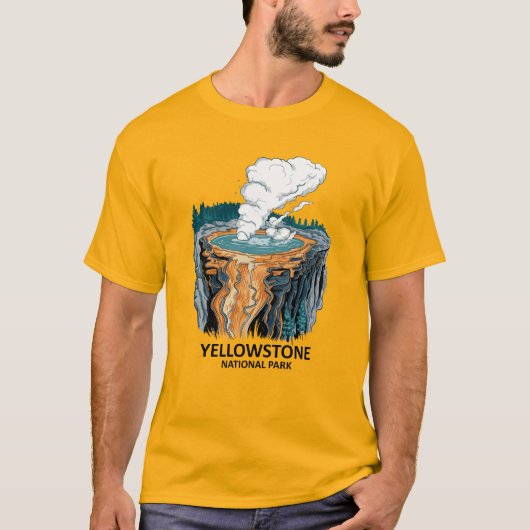 Yellowstone Nationalpark Supervulkan T-Shirt (Vorderseite)