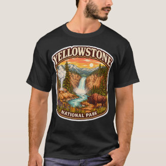 Yellowstone-Nationalpark-Szene-Andenken T-Shirt