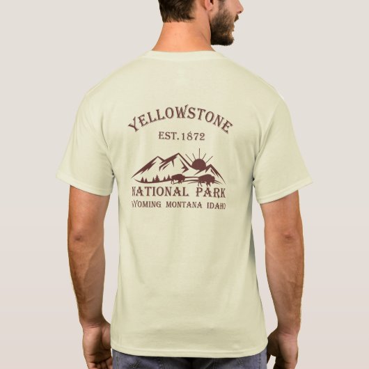 Yellowstone Nationalpark T-Shirt (Rückseite)