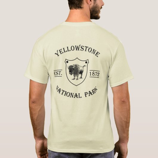 Yellowstone Nationalpark T-Shirt (Rückseite)