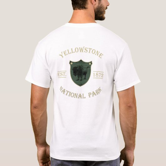 Yellowstone Nationalpark T-Shirt (Rückseite)
