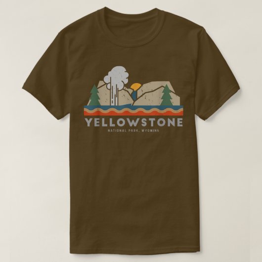 Yellowstone Nationalpark T T-Shirt (Design vorne)