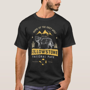 Yellowstone Nationalpark T US Wolf Vintag Men Wo T-Shirt