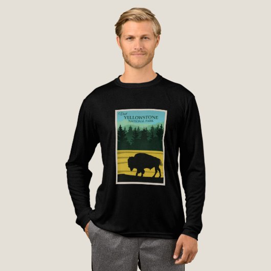 Yellowstone-Nationalpark Tri-Blend Shirt (Volle Vorderseite)