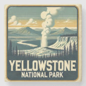 Yellowstone Nationalpark Untersetzer (Vorderseite)