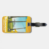 Yellowstone Nationalpark Urlaubsposter. Gepäckanhänger (Rückseite horizontal)