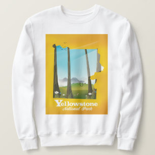 Yellowstone Nationalpark Urlaubsposter. Sweatshirt