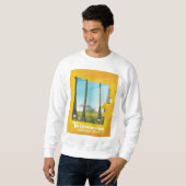 Yellowstone Nationalpark Urlaubsposter. Sweatshirt (Vorne ganz)