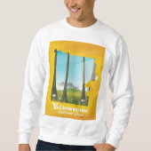 Yellowstone Nationalpark Urlaubsposter. Sweatshirt (Vorderseite)