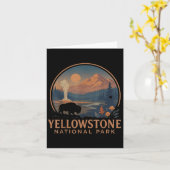 Yellowstone Nationalpark Us Bison Vintages Wandern Karte (Gelbe Blume)