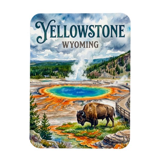 Yellowstone-Nationalpark USA Magnet (Vertikal)
