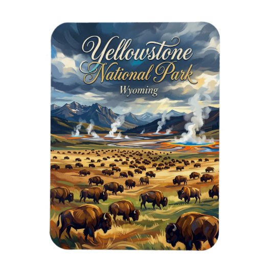 Yellowstone-Nationalpark USA Magnet (Vertikal)