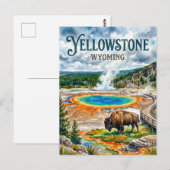 Yellowstone-Nationalpark USA Postkarte (Vorne/Hinten)