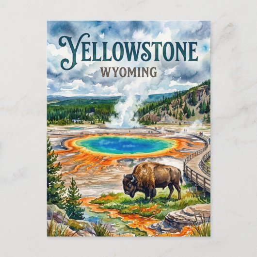 Yellowstone-Nationalpark USA Postkarte (Vorderseite)