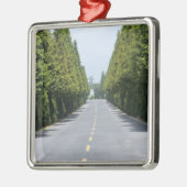 Yellowstone Nationalpark USA, Treelined Straße Ornament Aus Metall (Links)