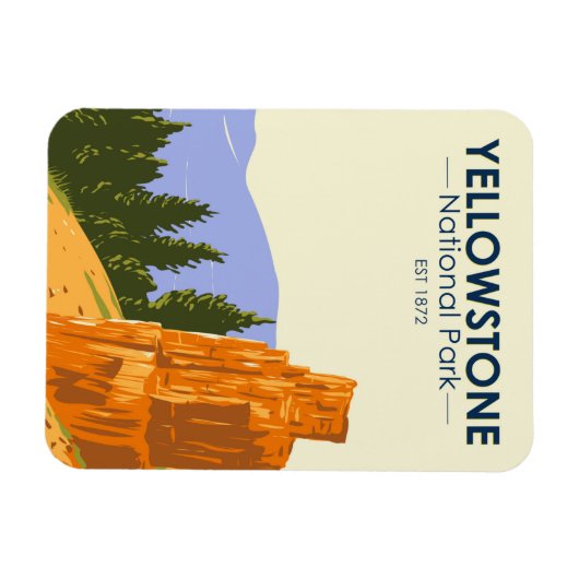 Yellowstone Nationalpark versteinerte Bäume Vintag Magnet (Horizontal)