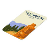 Yellowstone Nationalpark versteinerte Bäume Vintag Magnet (Linke Seite)