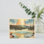 Yellowstone Nationalpark Vintag Postkarte (Stehend Vorderseite)