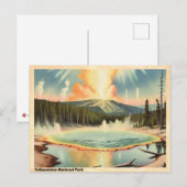 Yellowstone Nationalpark Vintag Postkarte (Vorne/Hinten)